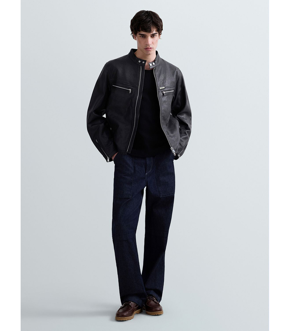 ワイドフィットARLON インディゴデザインデニム 詳細画像 ダークブルー 2